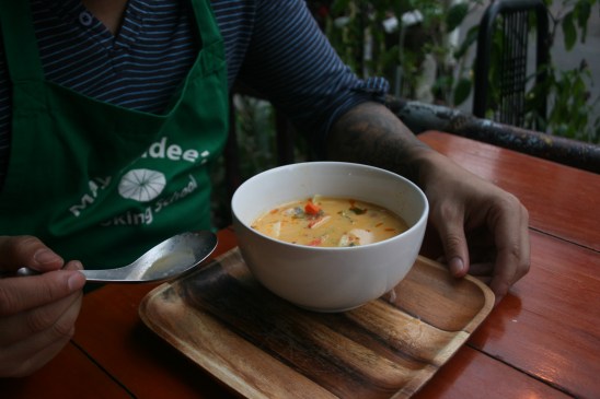 Tom Yam Soup at May Kaidee's Cooking School