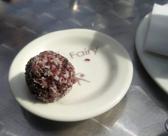 Chocolate, coconut and raspberry Energy Ball