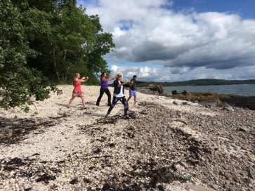 Qigong on the beach, Galloway Holistic Retreats